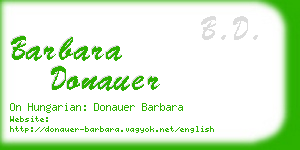 barbara donauer business card